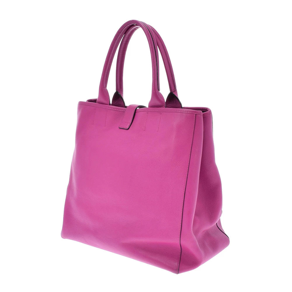 Loewe Purple Barocco Leather Anagram Handbag